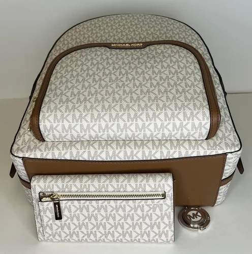 Vista 4 de MICHAEL Michael Kors Jaycee - Mochila grande con bolsillo con cremallera y gancho grande para cartera triple