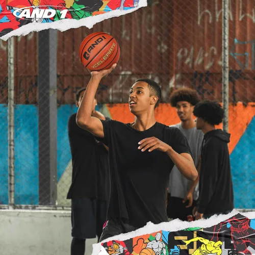 Vista 5 de AND1 Xcelerate - Balón de baloncesto de goma, tamaño reglamentario oficial Naranja