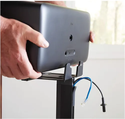 Vista 5 de SANUS Soporte de altavoz inalámbrico para Sonos Five y Sonos Play:5 - Diseño de mejora de audio para audio vertical y horizontal con gestión de Negro