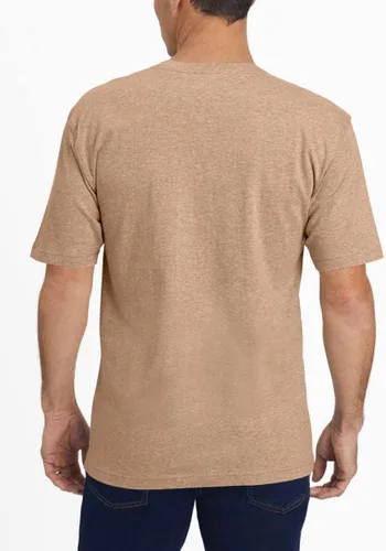 Vista 2 de Wihion Camisetas de manga corta con bolsillo para hombre, estilo casual, de algodón, cuello en V