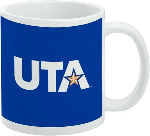 Vista 462 de Taza de cerámica con el logotipo principal de la Universidad Rider, taza de regalo novedosa para café, té y bebidas calientes, 11oz, blanca