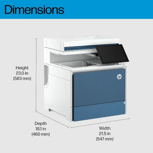 Vista 3 de HP Impresora Color LaserJet Enterprise MFP 5800f, impresión, escaneo, copia, lo mejor para empresas (6QN30A)