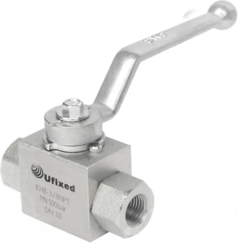 Vista 10 de 1/4" válvula de bola hidráulica de alta presión - 7250 Psi, 1/4" NPT DN10 válvula de bola con la manija