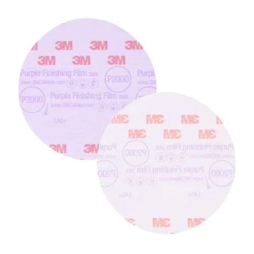 Vista 12 de Disco de película para acabado púrpura antipolvo, modelo P1 3769 de 6 pulgadas, de 3M, P600, 3