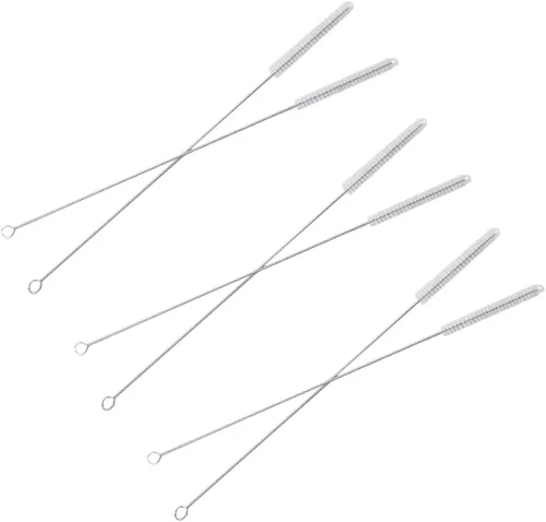 Vista 8 de HUJI Cepillo de limpieza de pajitas de acero inoxidable, perfecto para popotes reutilizables (2 cepillos)