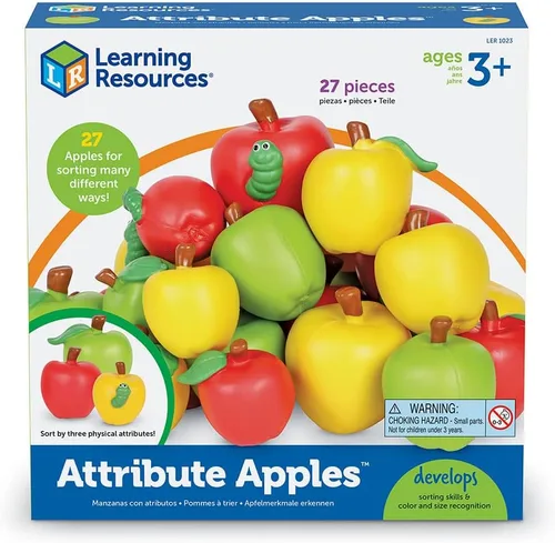 Vista 7 de Learning Resources Attribute Apples - Actividades de aprendizaje preescolar, juegos de clasificación para niños, regalos para niños a partir de 3