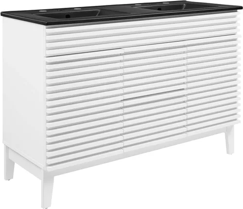Vista 59 de Modway Render 23.5" tocador de baño en nogal (lavabo no incluido)