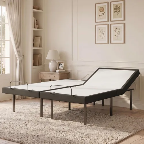 Vista 16 de Cama ajustable GhostBed con colchón híbrido de 12 pulgadas en una caja, tamaño Queen
