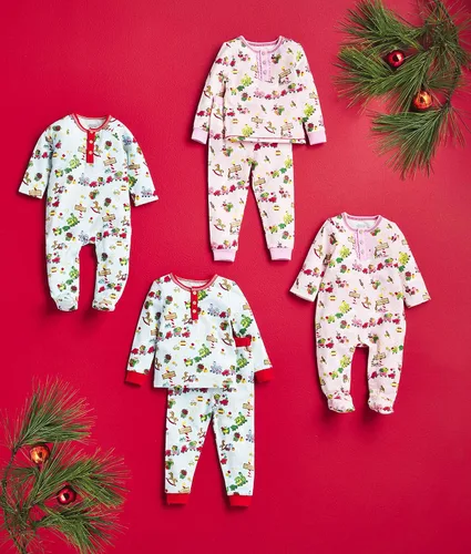 Vista 5 de Mud Pie Conjunto de pijama de Navidad para bebé niña