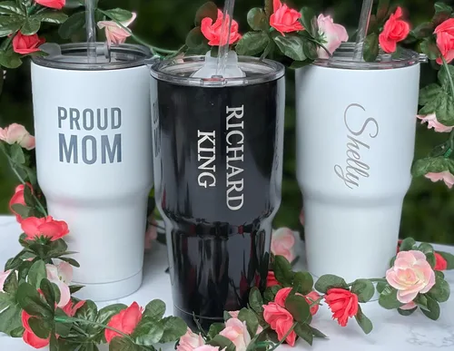 Vista 5 de Louisiana Tech Bulldogs Proud Dad - Vasos aislados de acero inoxidable de 24 onzas, color negro. Producto oficial universitario
