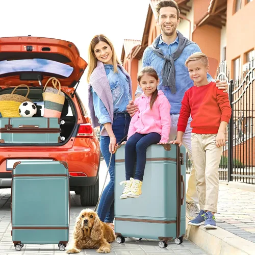 Vista 66 de Merax Equipaje, maleta extensible rígida con ruedas giratorias ligeras, Negro -, 40/48/52