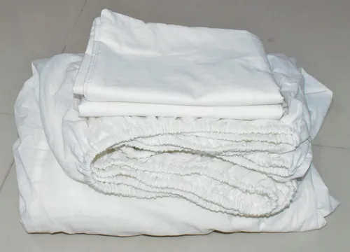Vista 3 de Sábana bajera ajustable 100% algodón blanco de 10.0 in de profundidad, suave y cómodo protector de colchón tamaño King con o sin almohadas
