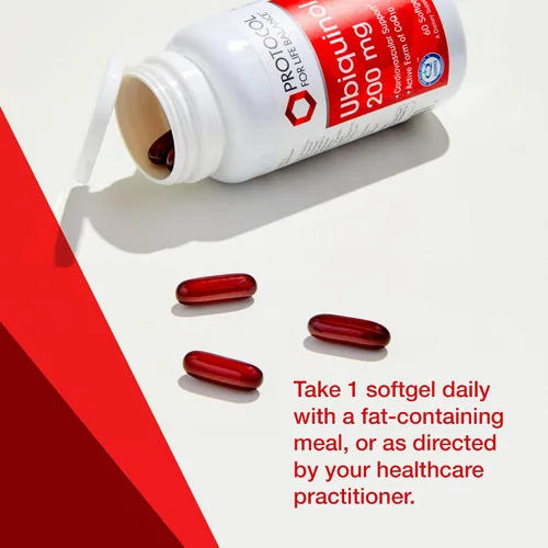Vista 4 de PROTOCOL FOR LIFE BALANCE Ubiquinol 200mg - Cápsulas blandas de CoQ10 biodisponibles - Apoyo a la salud cardíaca - Quencher oxidativo del estrés
