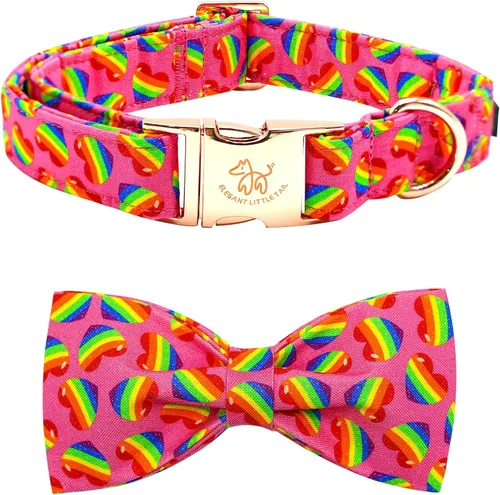 Vista 49 de Elegant little tail Independence - Collar patriótico para mascotas con pajarita para mascotas del 4 de julio de algodón suave para mascotas