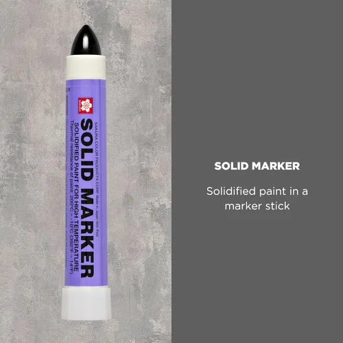 Vista 2 de Marcador de pintura solidificada Solid Marker de Sakura, de 14 a 392 grados Fahrenheit, Negro, 1