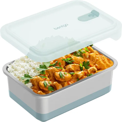 Vista 11 de Bentgo MicroSteel Heat & Eat - Contenedor de acero inoxidable a prueba de fugas Microwave-Safe, Airtight, Easy to Clean, Lightweight Food Storage