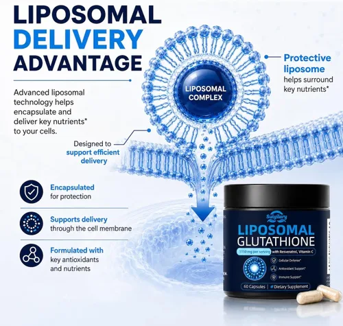 Vista 5 de Complejo de glutatión liposomal, 60 cápsulas, 30 porciones