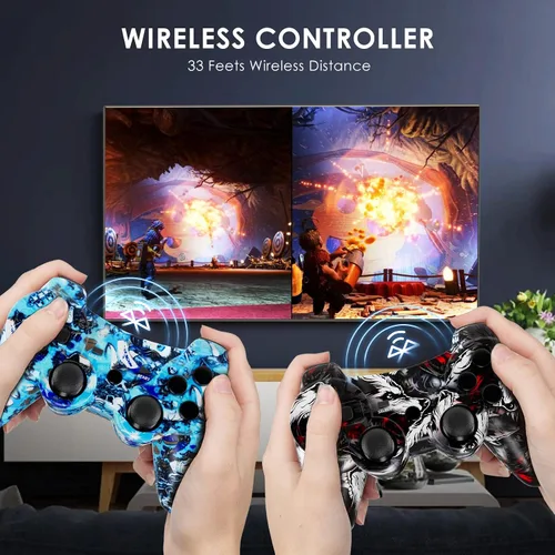 Vista 7 de Boowen Wireless Controller for PS3, Controller for Sony PlayStation 3, 6-Axis High-Performance Motion Sense Dual Vibration Upgraded Gaming