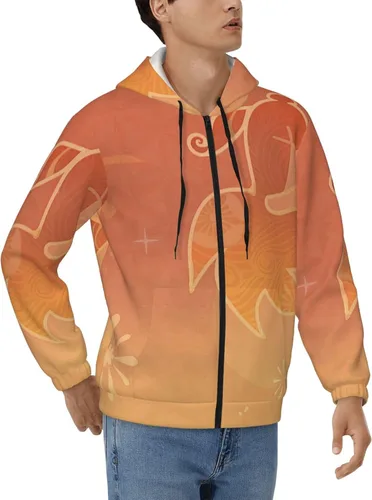 Vista 6 de RAUGAJ Sudadera con capucha con cremallera para hombre, sudadera de moda con capucha para adolescentes, sudadera deportiva de otoño e invierno