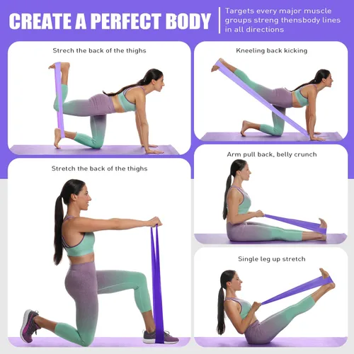 Vista 9 de Bandas de resistencia para entrenamiento, correa de tobillo con bandas de ejercicio, bandas de terapia física para entrenamiento de fuerza, yoga