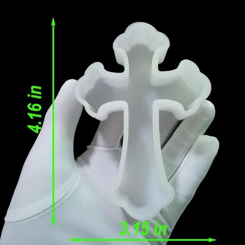 Vista 2 de 【Más de 300 diseños opcionales】 Fuehbur Fancy Cross Freshie Moldes de resina epoxi de silicona para frescos de automóvil, cuentas aromáticas, molde