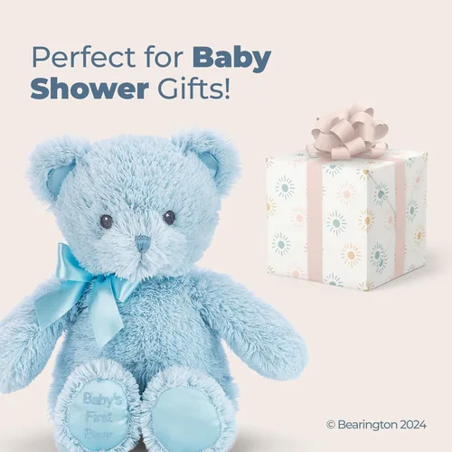 Vista 5 de Bearington Oso de Peluche Azul - 12" Esponjoso y Tierno Mi Primer Compañero Oso de Peluche con Felpa Premium y Pelaje Suave - Adorable Animal