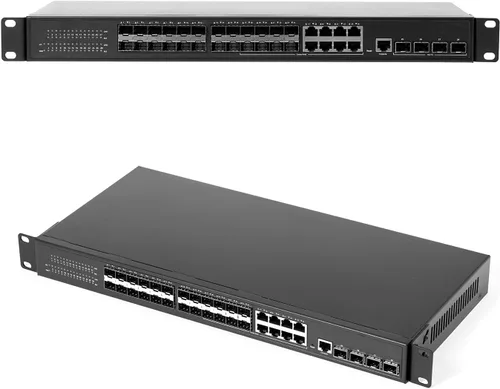 Vista 7 de Kit de montaje en rack para switches de 17.3 pulgadas, orejas de rack ajustables para productos Buffalo Tech, Cisco, NETGEAR, Dell, D-Link, Linksys
