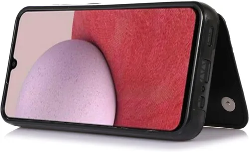 Vista 5 de Asuwish Funda de teléfono para Samsung Galaxy A14 5G con protector de pantalla de vidrio templado, tarjetero con soporte para tarjetero, soporte