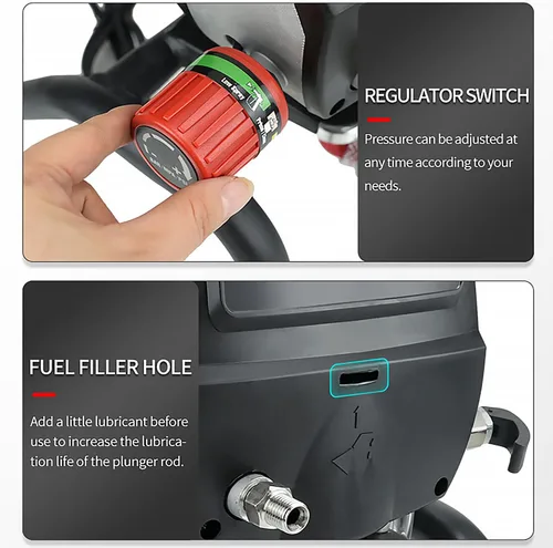 Vista 5 de S20 - Pulverizador de pintura sin aire, 0.52 GPM 3300 PSI, pulverizador sin aire de alta eficiencia con extensión de punta y juegos de puntas