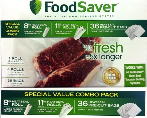 Vista 7 de FoodSaver Special Value - bolsas sellables combo rollo de 1-8", 4-11". bolsas pre cortadas