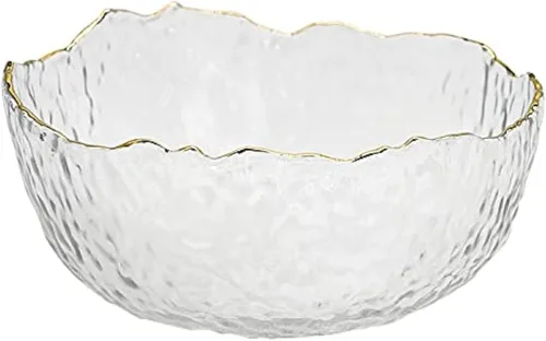 Vista 7 de TOSSOW - Tazón de ensalada de vidrio de forma irregular, cuencos para servir Pyrex de 25 onzas para preparación de cocina, frutas, aperitivos, Gris
