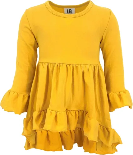 Vista 6 de Unique Baby Conjunto de 3 piezas con estampado de girasol y margaritas, Amarillo