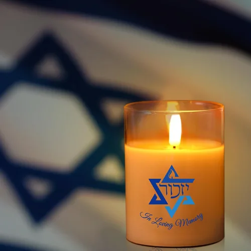 Vista 6 de Vela conmemorativa eléctrica LED Yahrzeit de 2 piezas para la pérdida de un