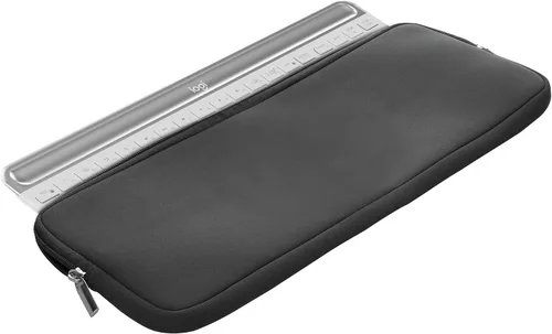 Vista 5 de kwmobile Funda de neopreno compatible con Logitech MK470, funda para teclado suave de viaje, color gris