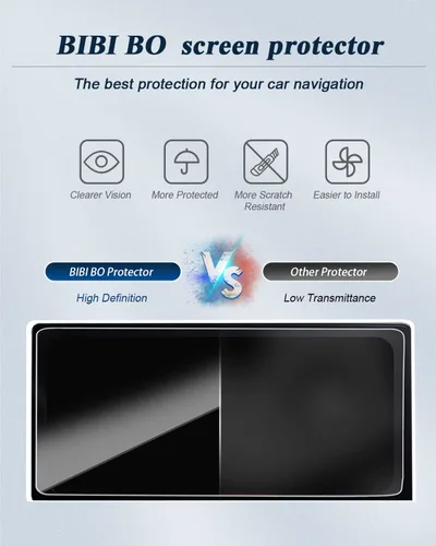 Vista 6 de BIBIBO [2 piezas] Protector de pantalla de 8 pulgadas para Mustang EcoBoost 2023 para Ford Mustang EcoBoost Premium GT Mach 1 SYNC 3 Pantalla