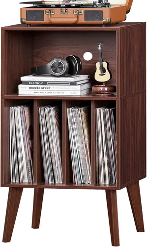 Vista 39 de Lerliuo - Soporte para tocadiscos, soporte para tocadiscos negro con capacidad para hasta 160 álbumes