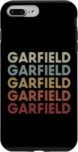 Vista 12 de Funda con texto vintage para iPhone 16 Garfield Michigan Garfield MI Retro