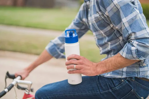 Vista 9 de Simple Modern botella de agua reutilizable con tapa con pajilla, termo de acero inoxidable con aislamiento al vacío, para gimnasio, colección