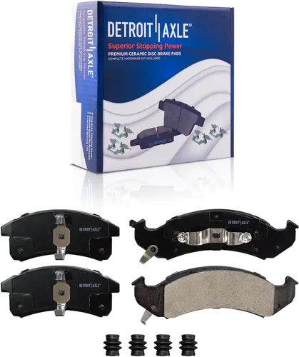 Vista 63 de Detroit Axle - Pastillas de freno de cerámica delanteras Reemplazo de pinza de freno derecha para Dodge Ram 1500 Dakota, Ram 1500 Classic - Juego
