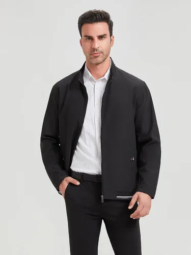 Vista 3 de HaoMay Men's Business Casual Full Zip Lightweight Outwear Jackets