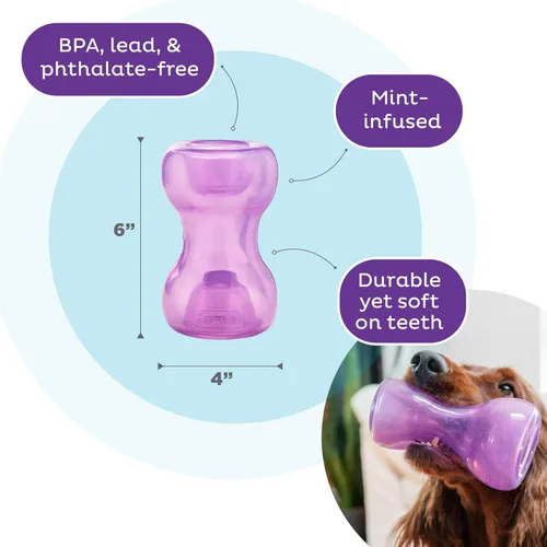 Vista 3 de Outward Hound Double Snoop - Juguete interactivo dispensador de golosinas Doble Snoop (Púrpura)