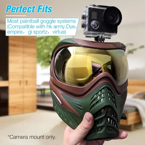 Vista 5 de Soporte para cámara de gafas: soporte duradero para máscara de paintball para filmación dinámica