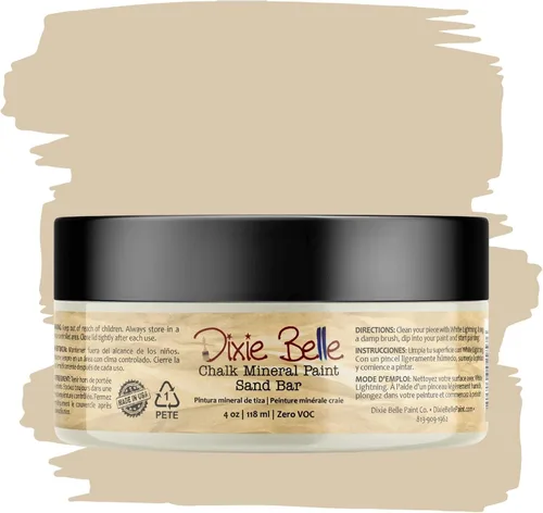 Vista 19 de Pintura para muebles con acabado de tiza Dixie Belle Paint Company - Amatista (4oz) - Pintura mineral de tiza chic púrpura profundo mate