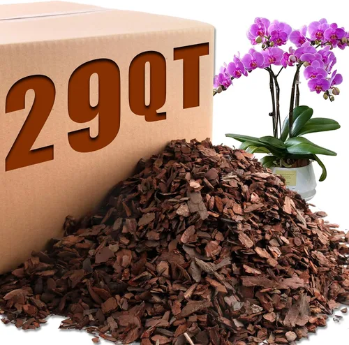 Vista 12 de AVALUTION Corteza para macetas de orquídeas: corteza de orquídea orgánica de 3 cuartos para plantas, todos los chips de madera de corteza de pino