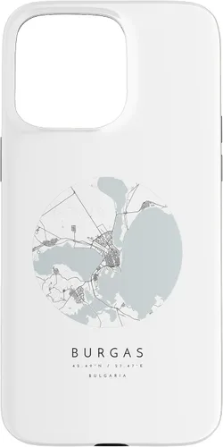 Vista 31 de Burgas Bulgaria Coordinates map - Carcasa para iPhone 16