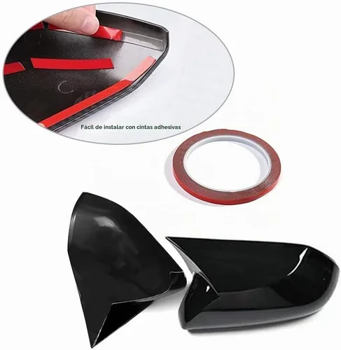 Vista 5 de Cubierta de espejo retrovisor lateral de cuerno de buey para automóvil, protector de espejo retrovisor, cubiertas de decoración, accesorios