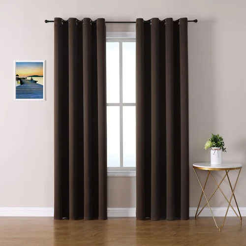 Vista 88 de ChrisDowa - Cortinas cortas para ventana de 40 pulgadas para dormitorio - Cortinas cortas con ojales y aislamiento térmico para oscurecer