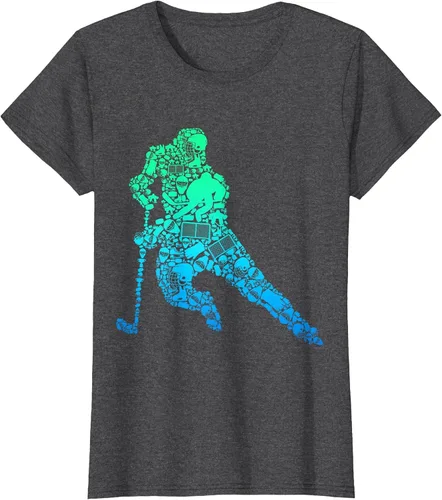 Vista 61 de Jugador de hockey sobre hielo Camiseta de hockey sobre hielo para hombres y niños Asphalt Grey