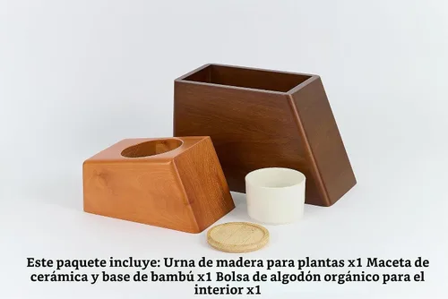 Vista 7 de AspenStudio Urna de Planta para Cenizas Humanas Adultas de Cremación Urna de Madera por Aspen Studio