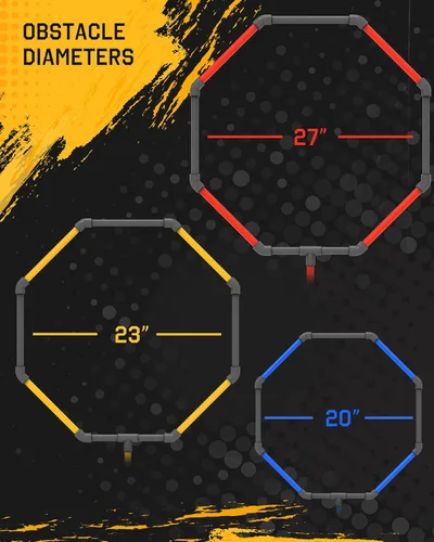 Vista 2 de Galvanox Kit de carrera de obstáculos para drones, incluye 3 tamaños de aro fáciles de construir, perfecto para competición RC FPV Racing de drones